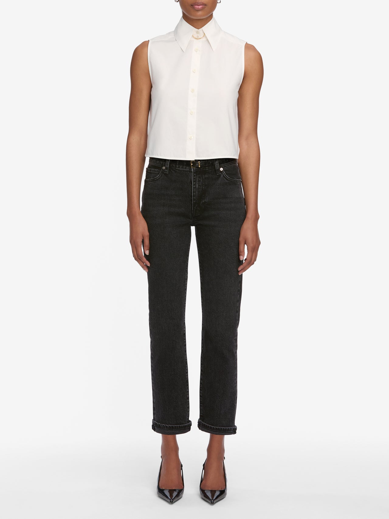 jeans full front view