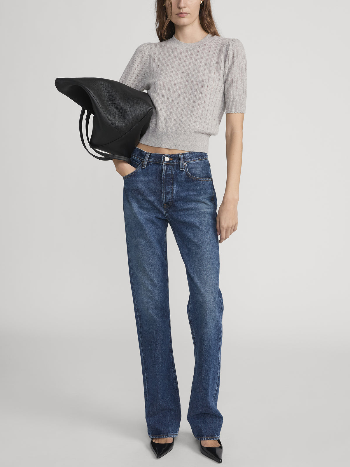 jeans full front view