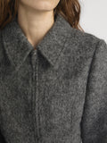 The Wool Cropped Jacket -- Dark Heather Grey