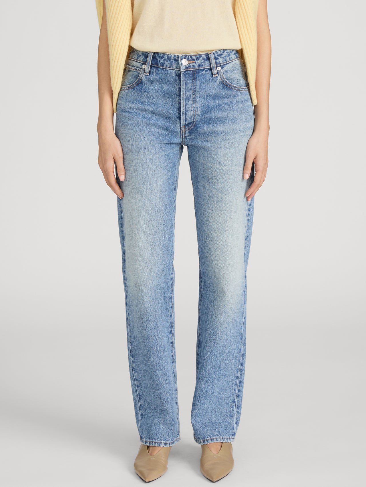 Jean on model front crop