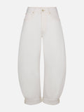 jeans front cuffed hem detail image
