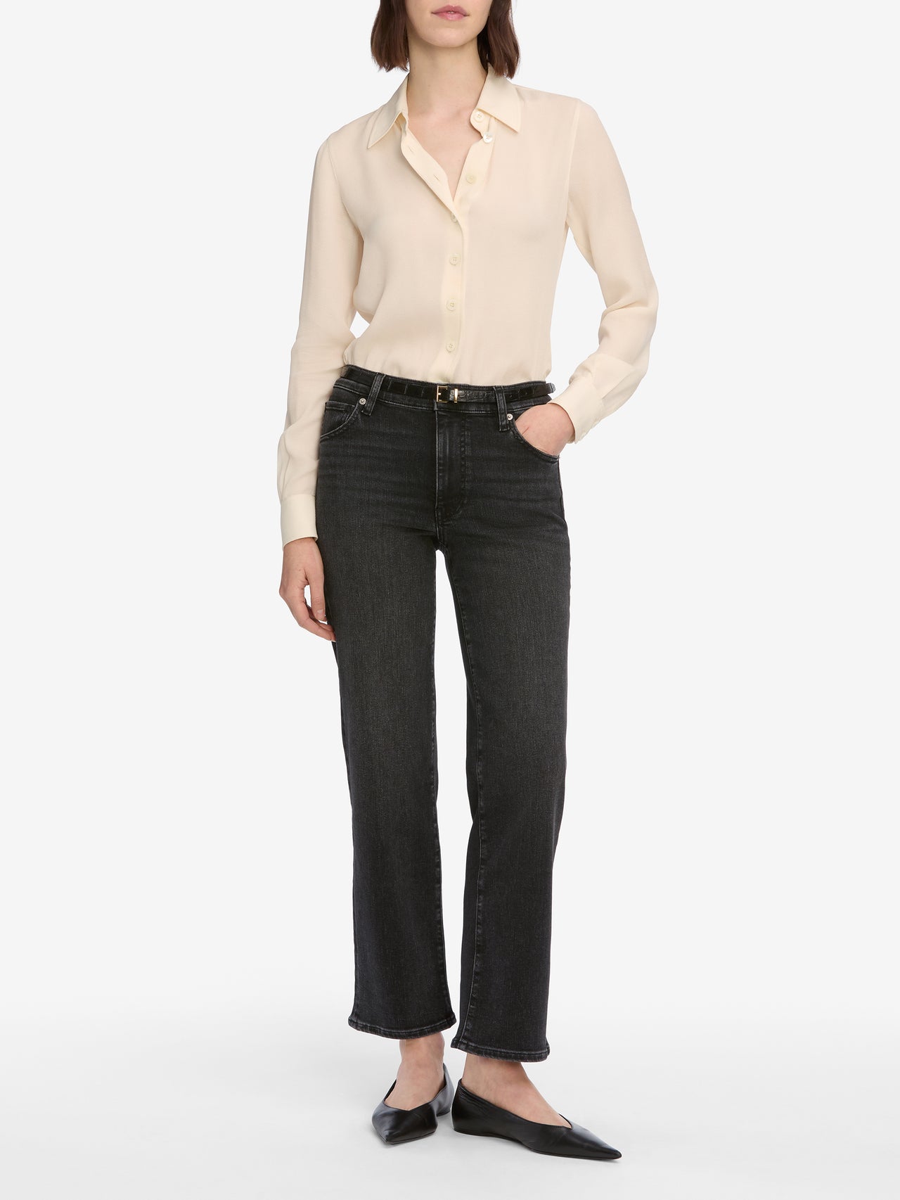 jeans full front view