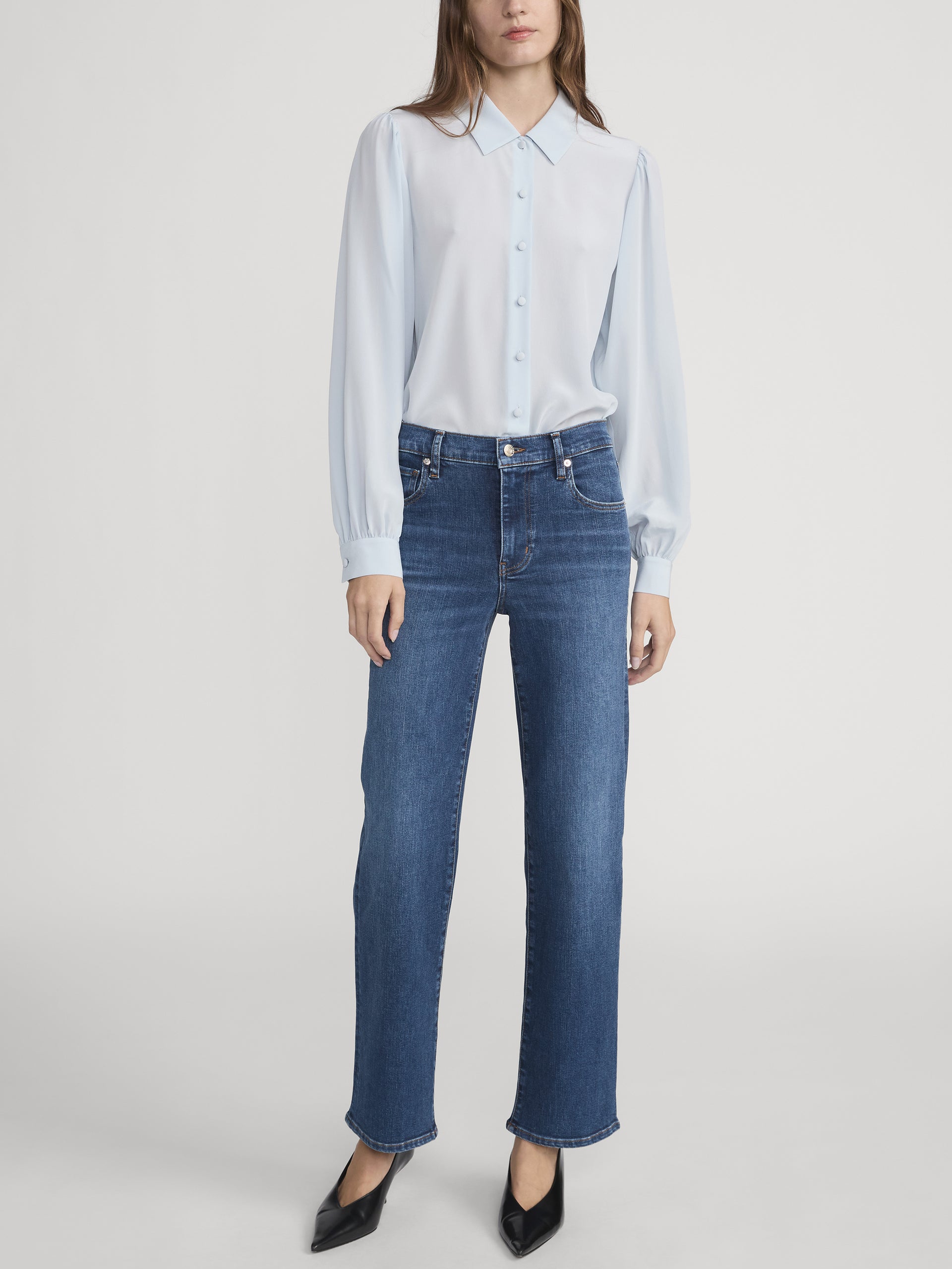 jeans full front view