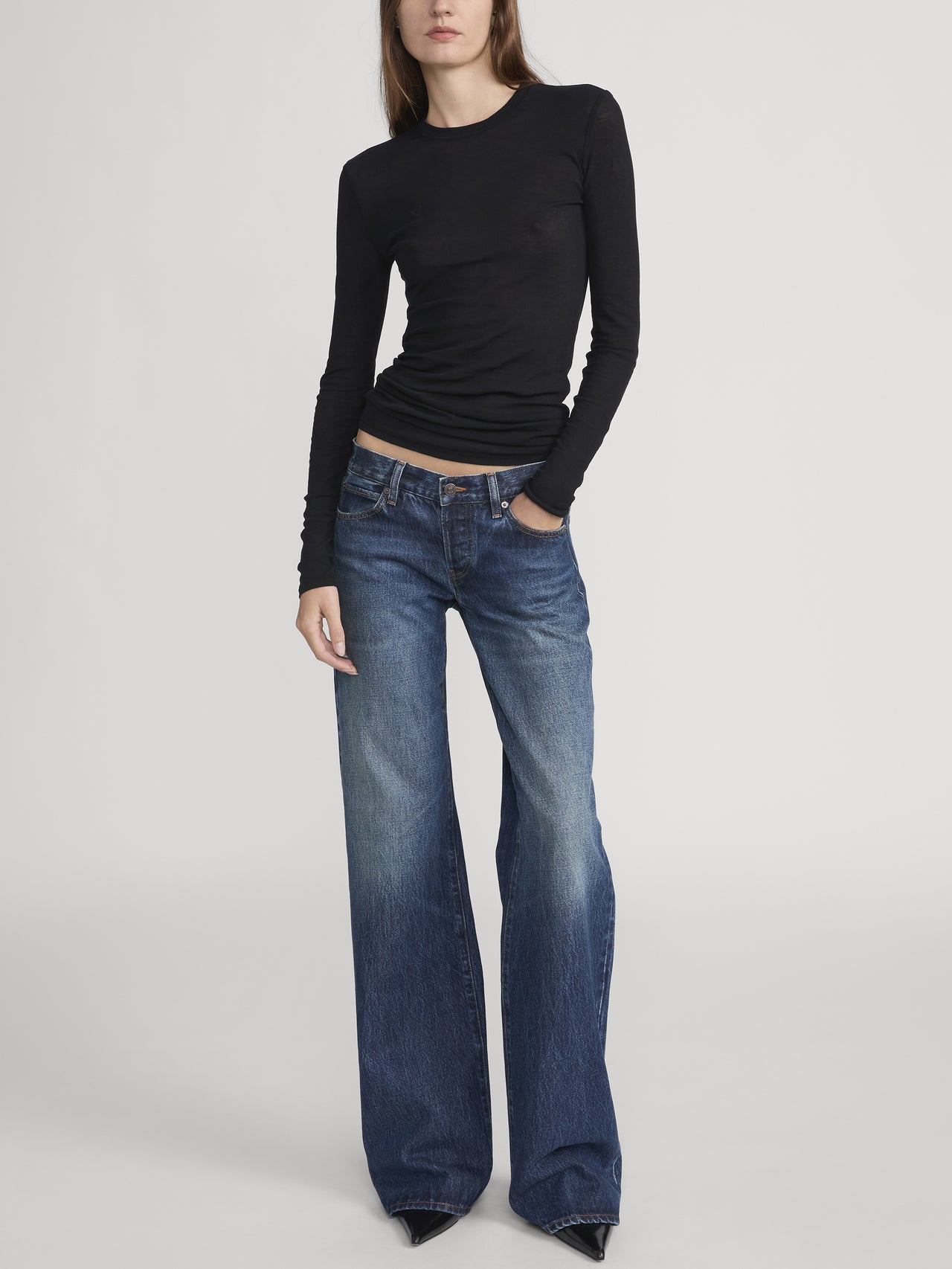 jeans full front view