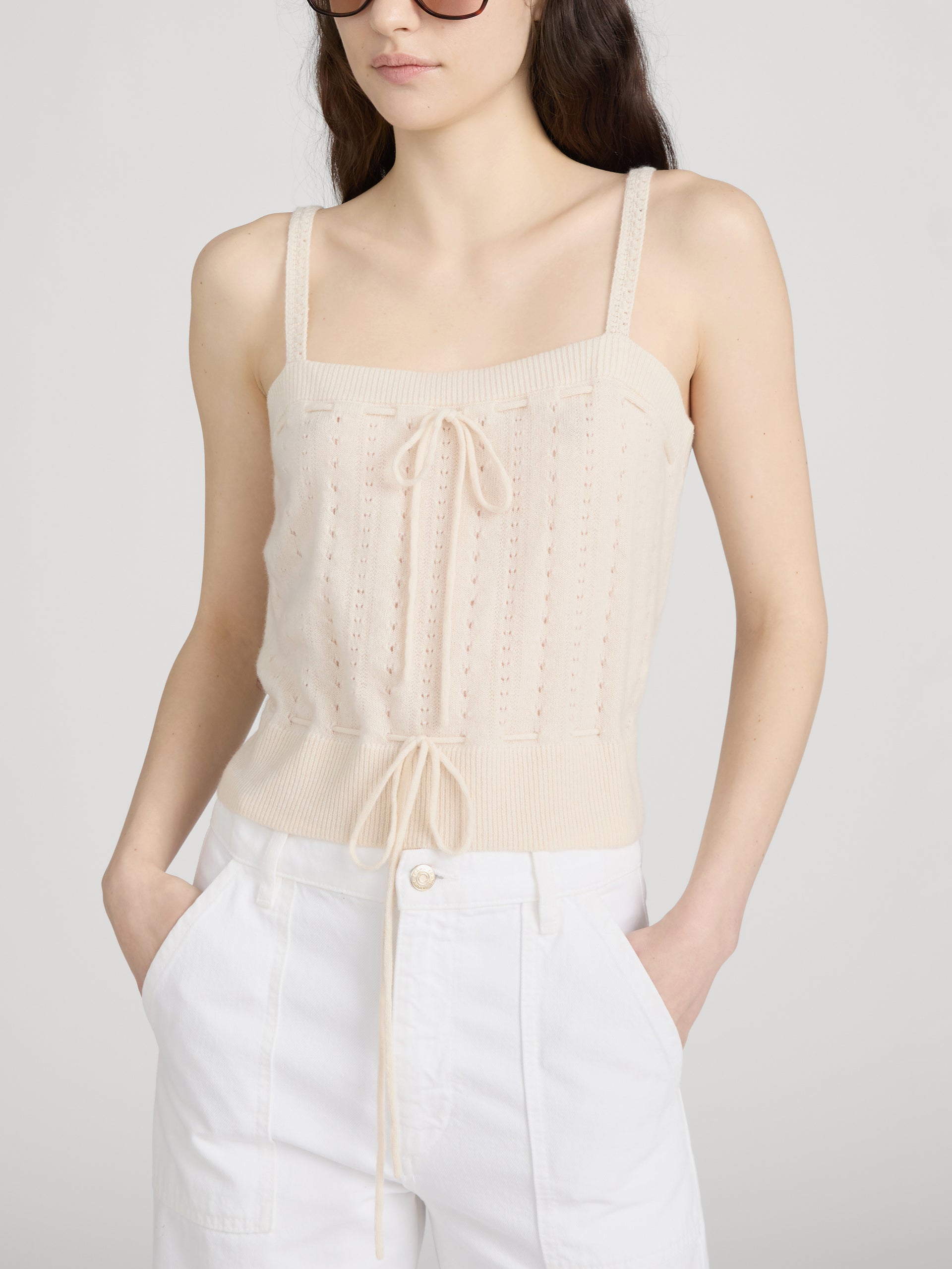 Top on model crop