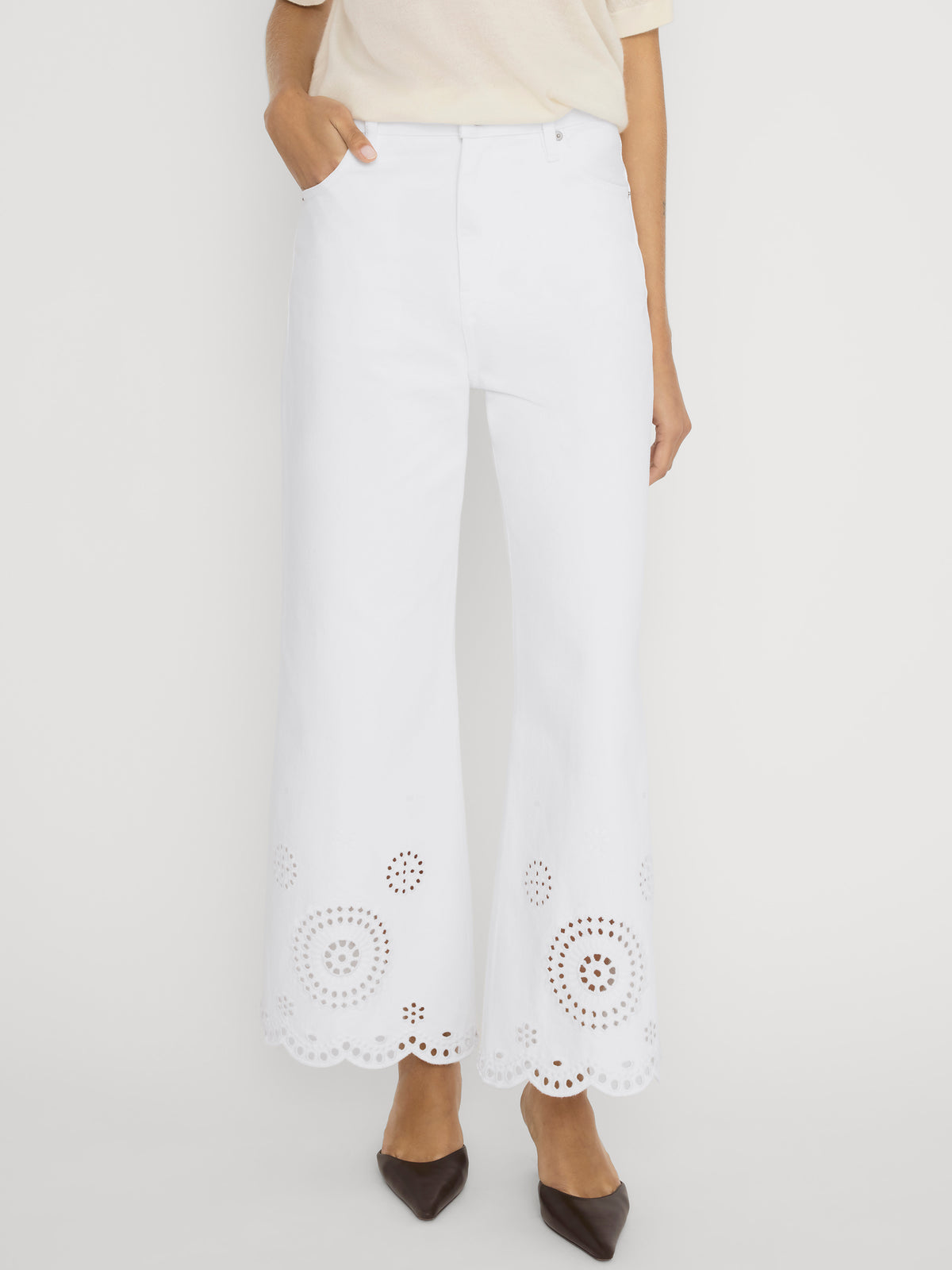 Pant on model crop