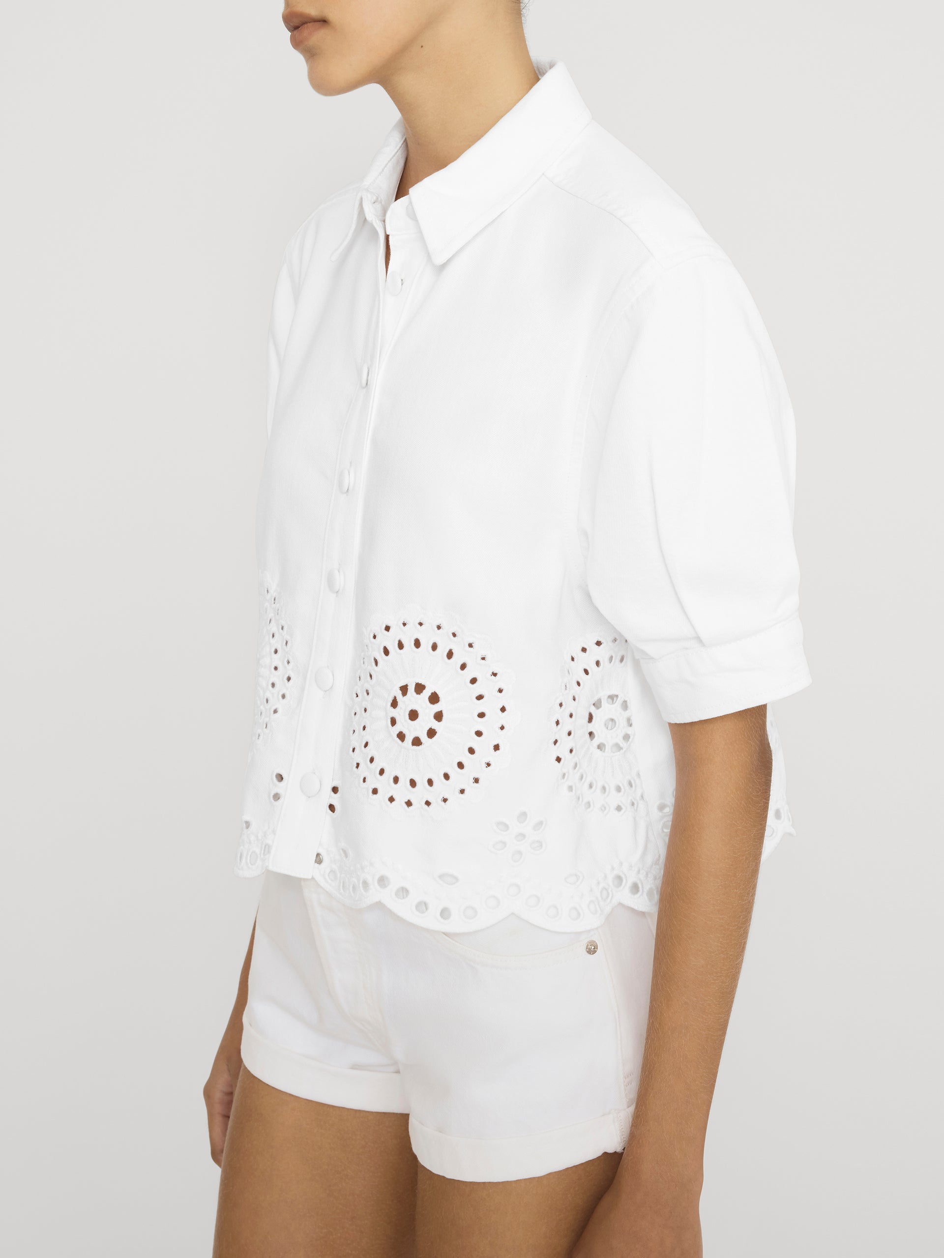 Shirt on model side