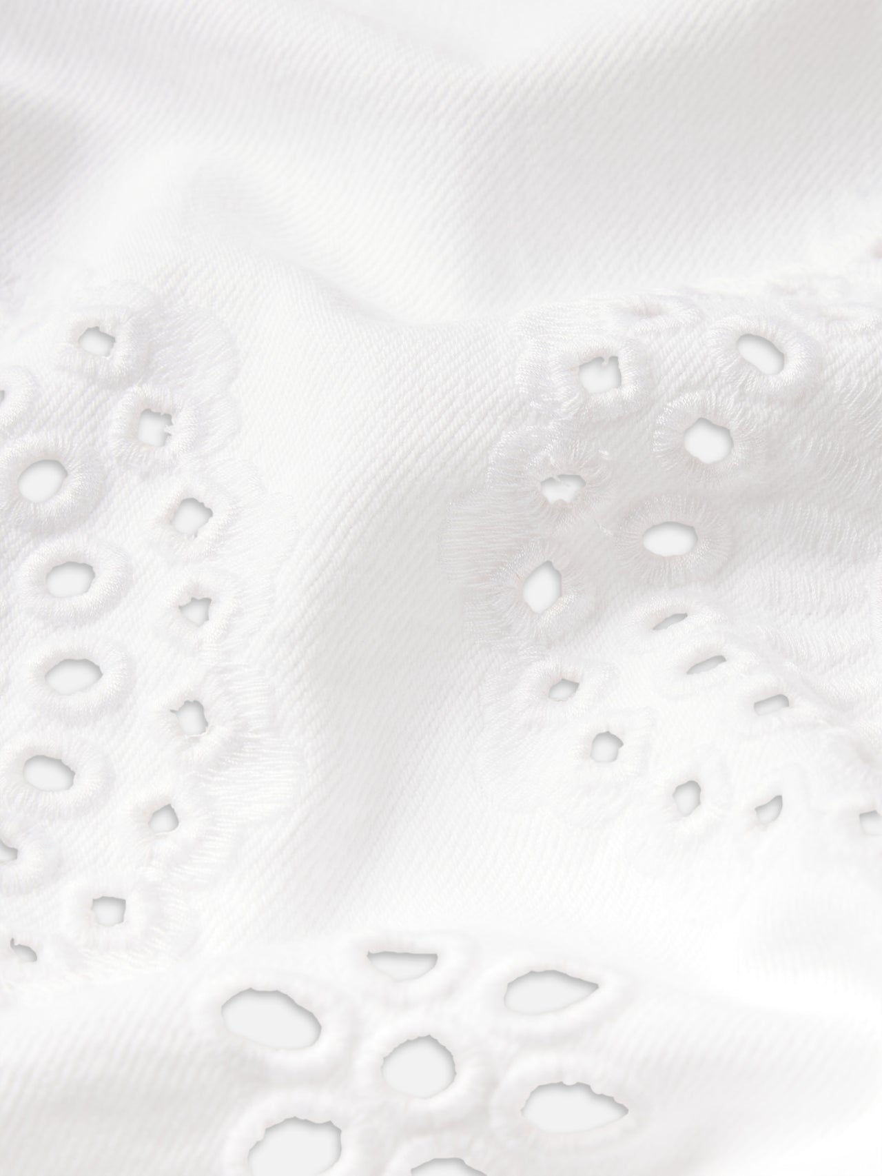 The Eyelet Billow Sleeve Shirt -- White