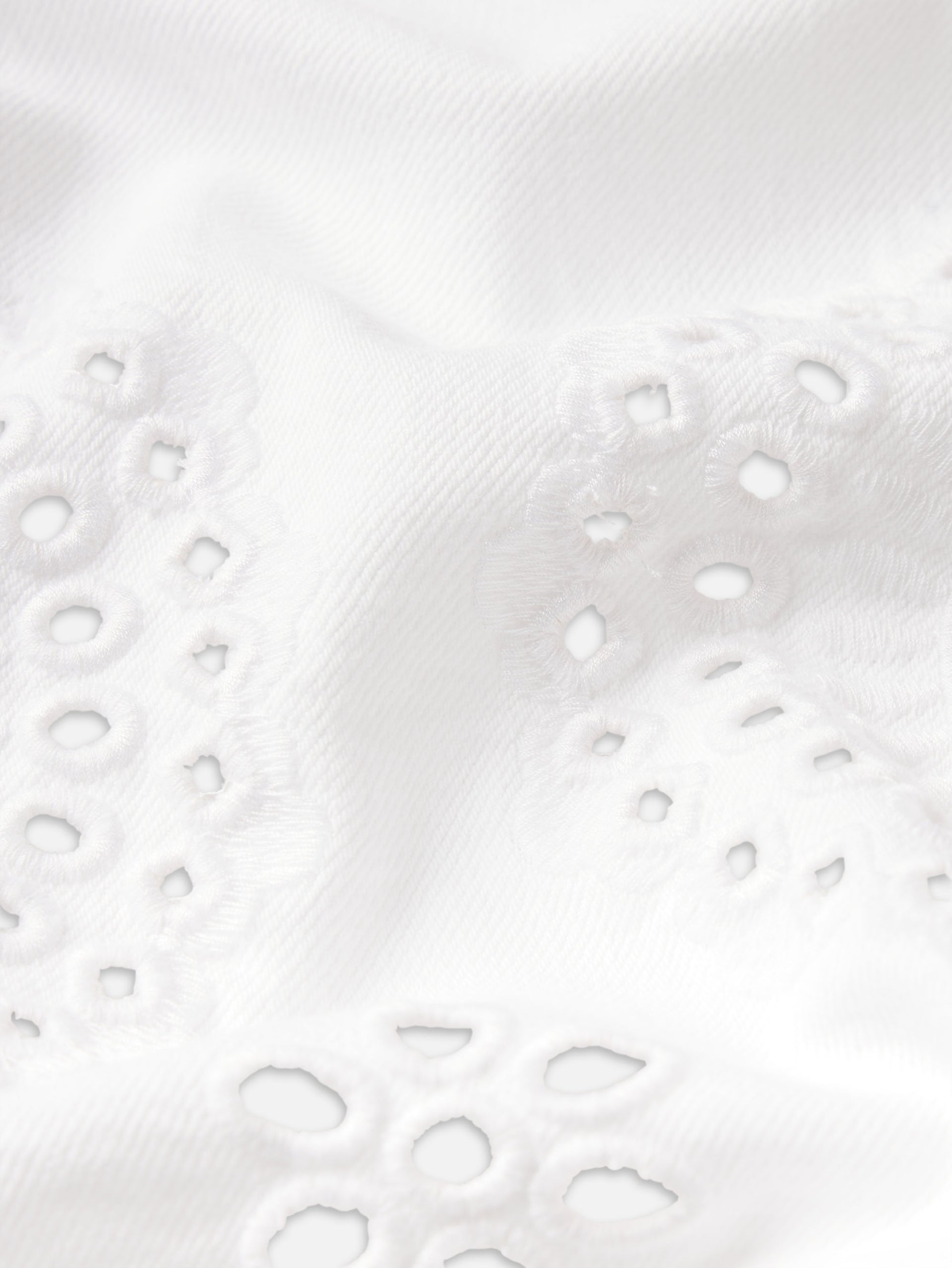 The Eyelet Billow Sleeve Shirt -- White
