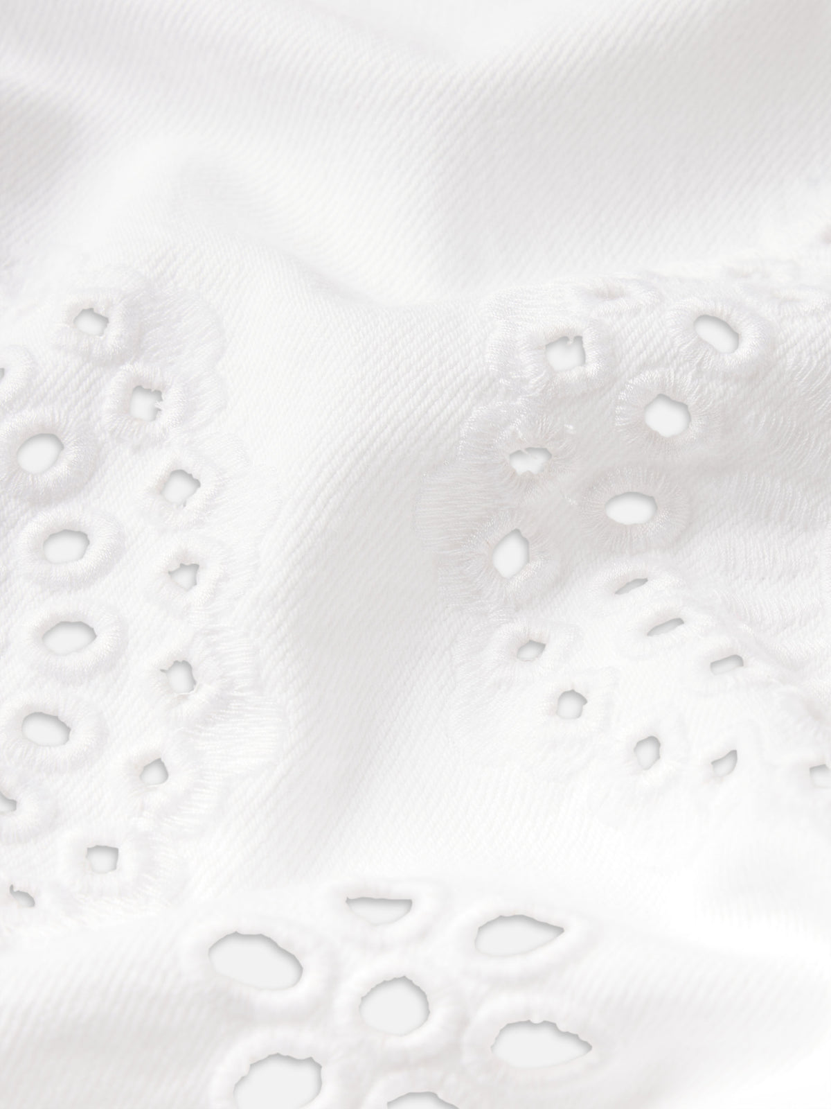 The Eyelet Billow Sleeve Shirt -- White