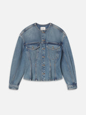 The Nipped Collarless Jacket -- Umbria