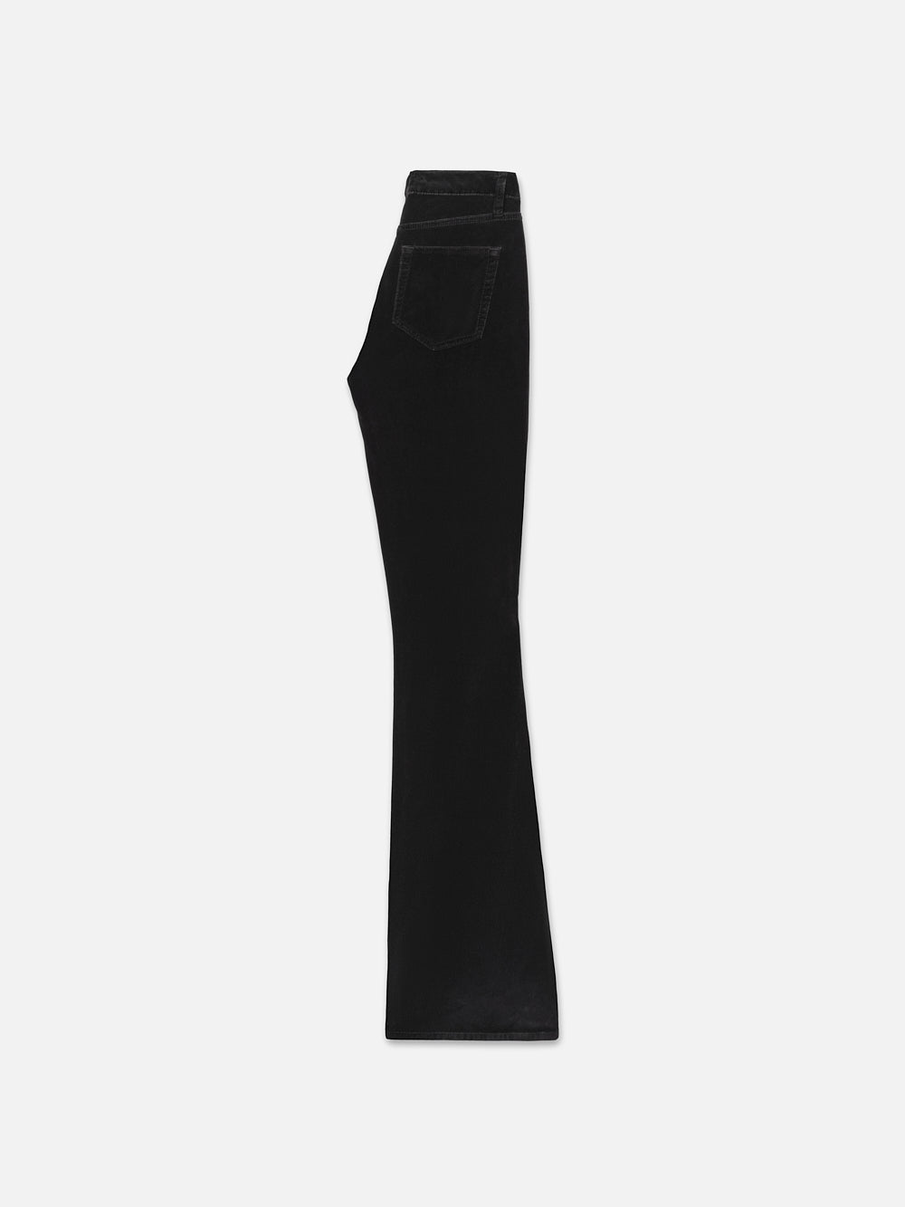 FRAME Le High Flare Cotton-blend Velvet Pants in Black