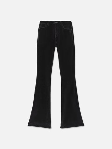 FRAME Le High Flare cotton-blend velvet pants