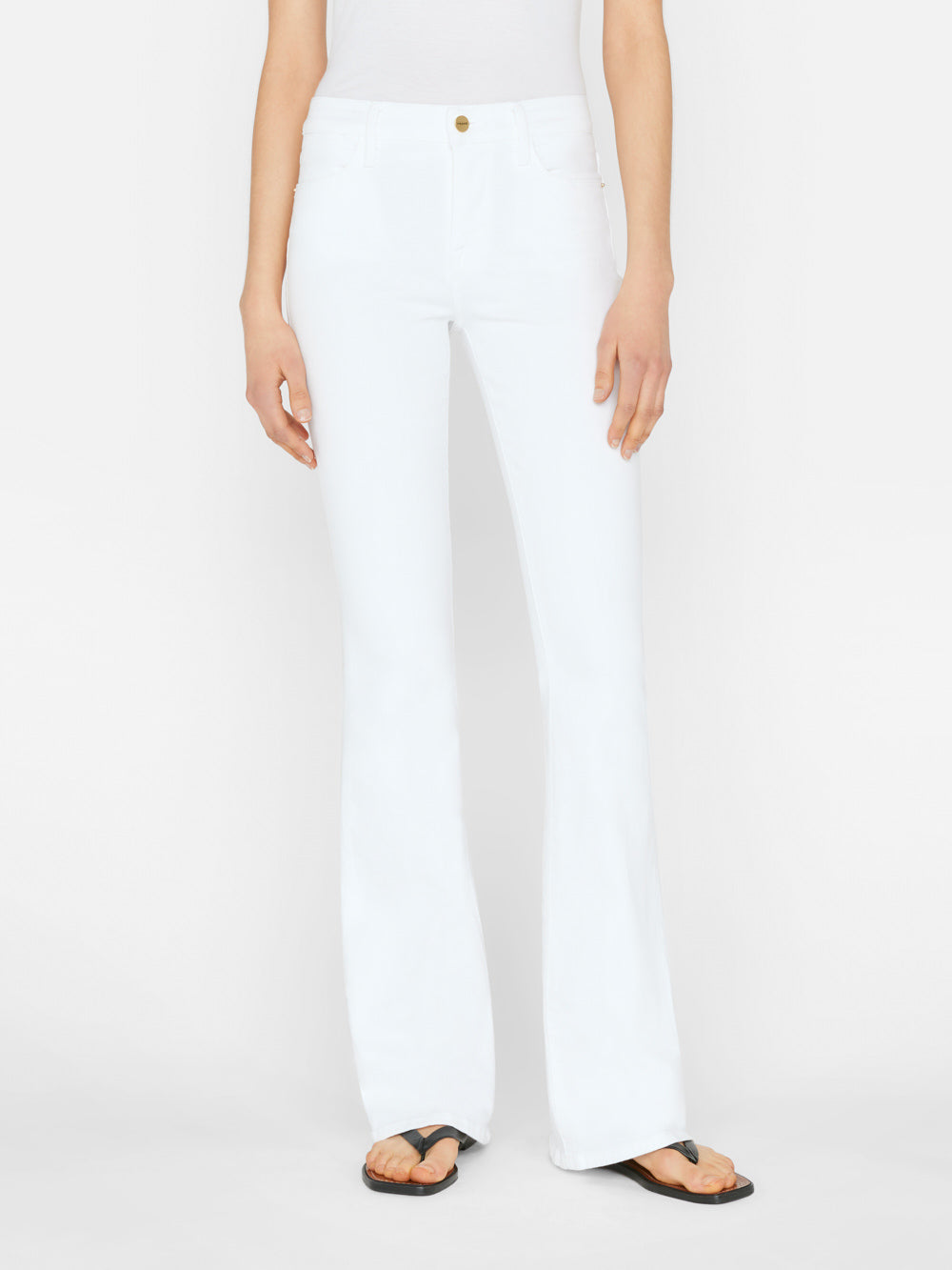 White Super Flare Bootcut High Waist Jeans