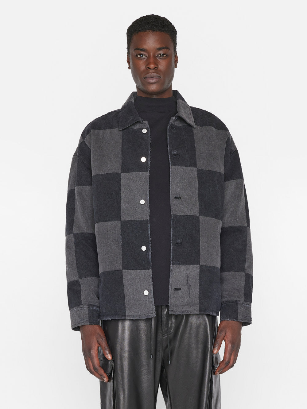 Monochrome Denim Jacket in Washed Noir – FRAME