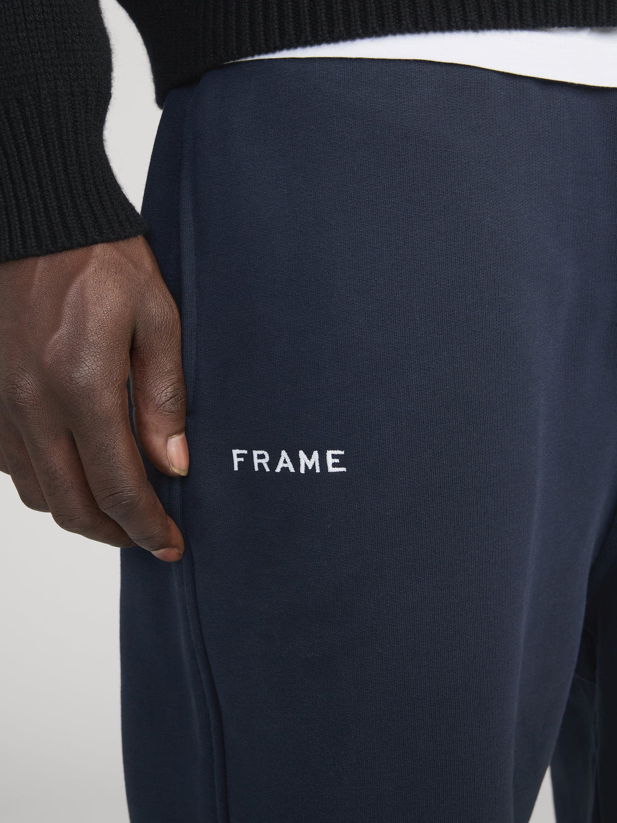 Ritz Sweat Pant Side Detail On Model Shot