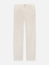 L'Homme Slim Brushed Twill -- Milk Beige
