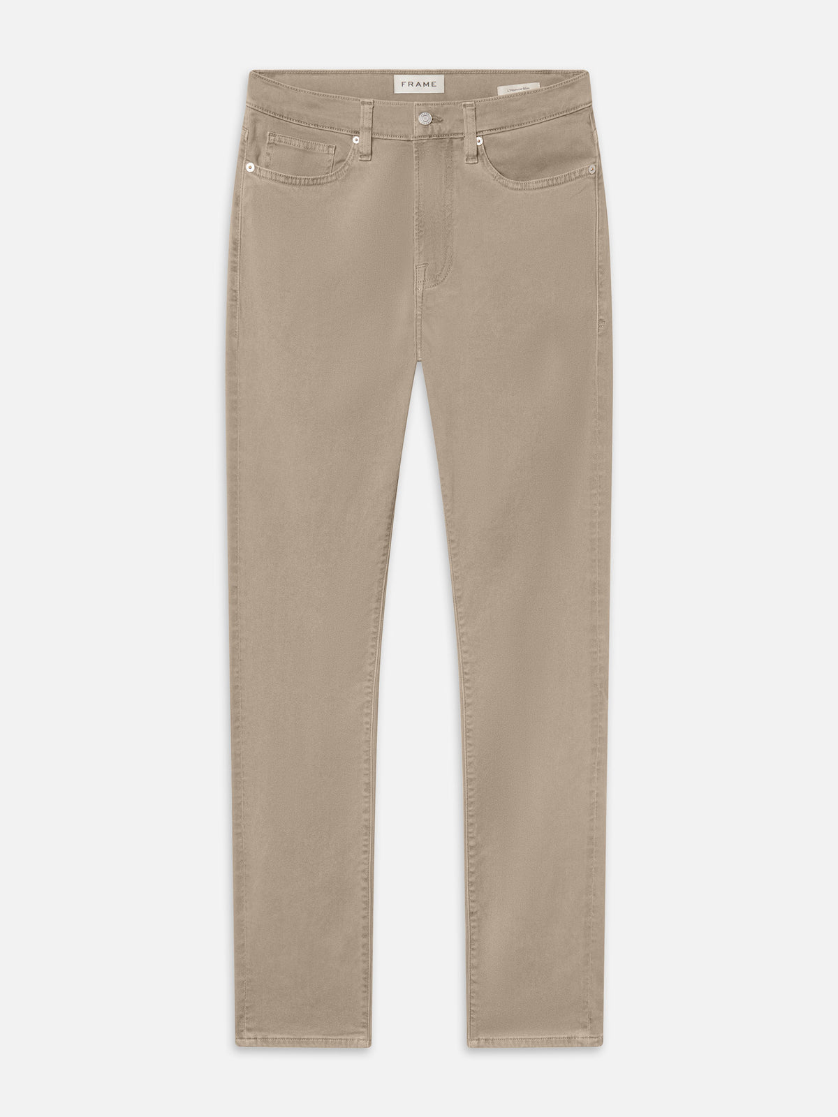 L'Homme Slim Brushed Twill -- Dusty Beige