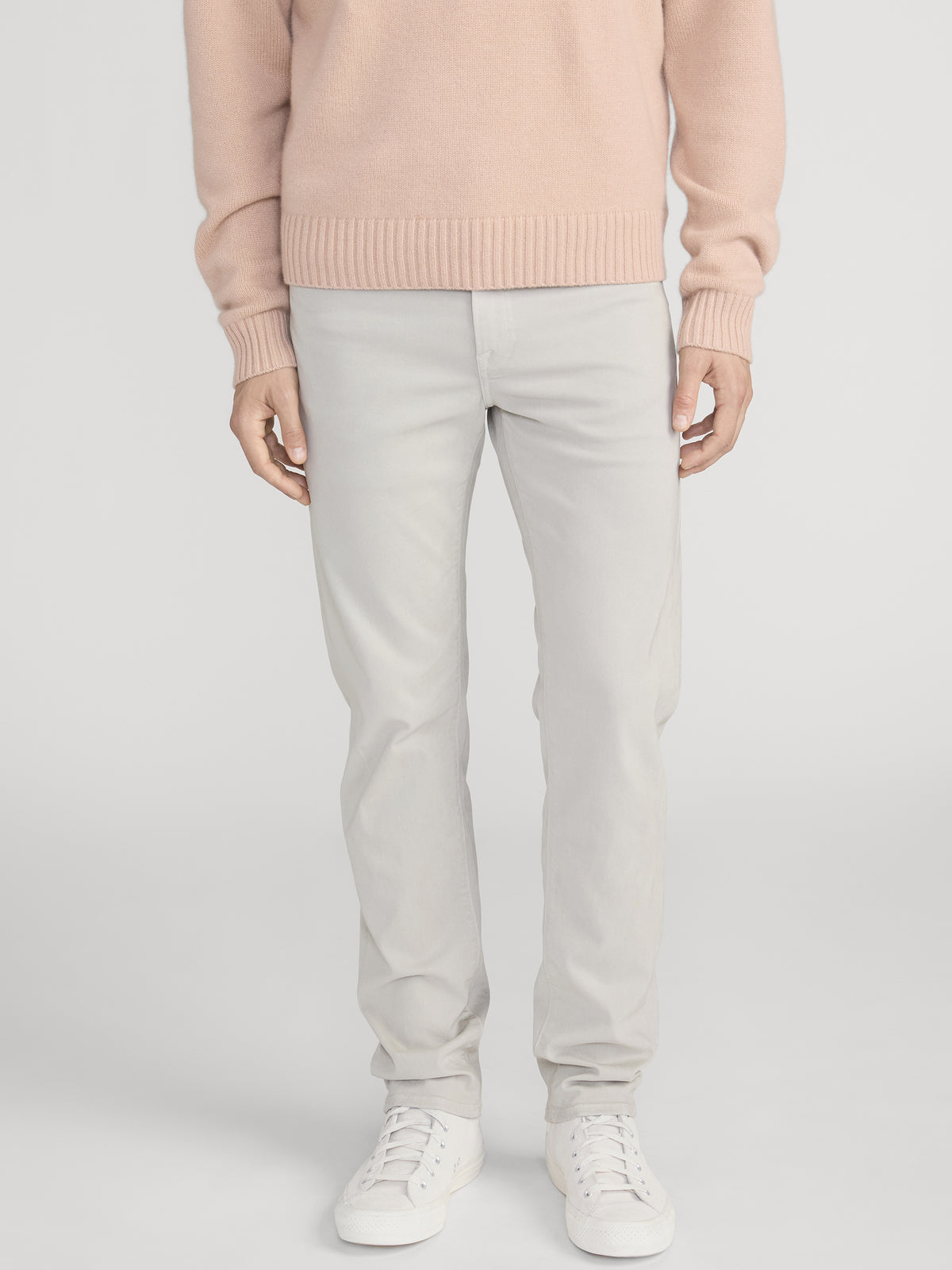 L'Homme Slim Brushed Twill -- Light Stone