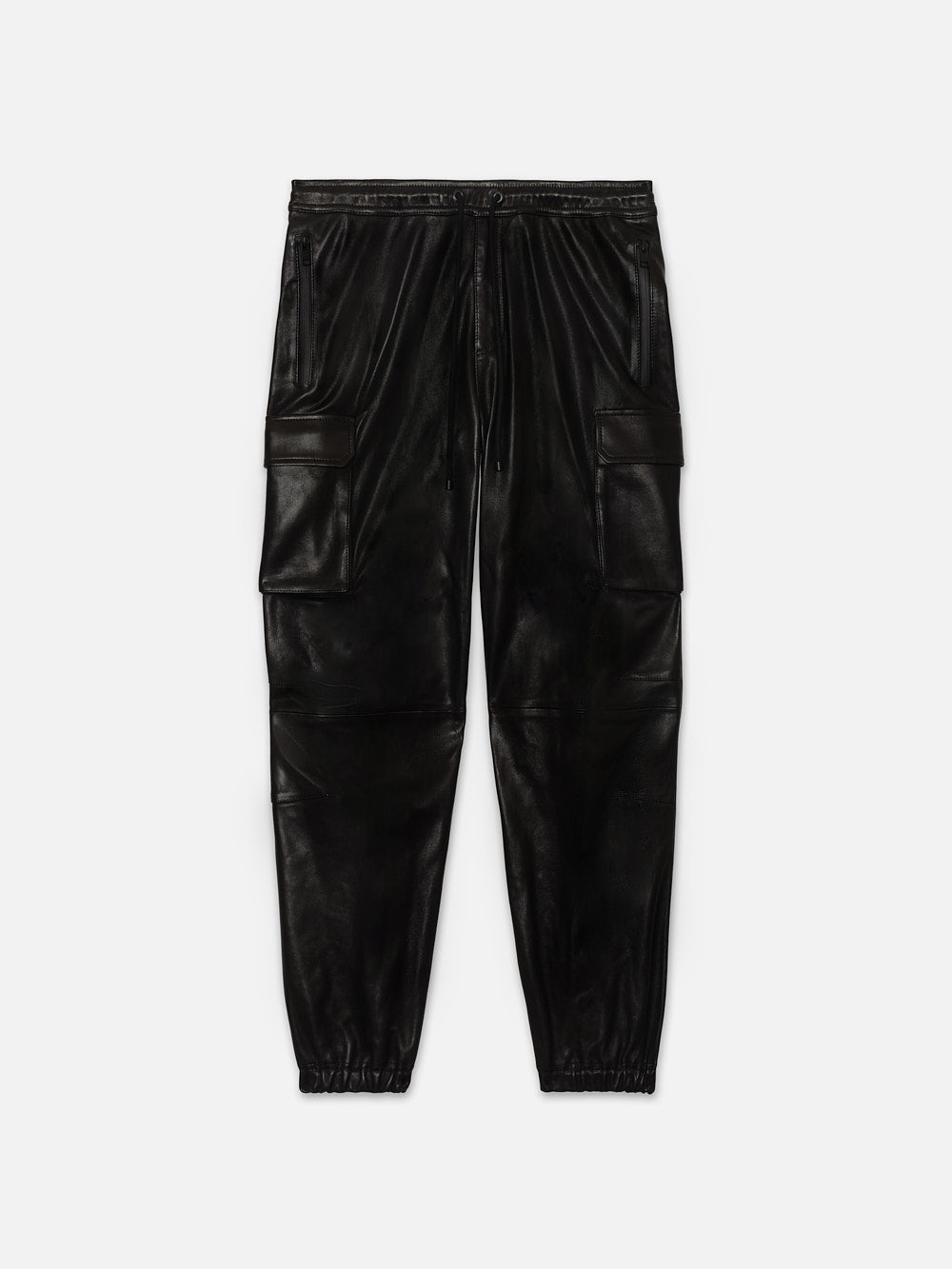 Zara + Faux Leather Cargo Pants