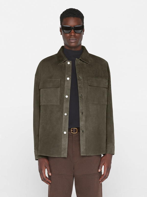 Fear of god suede clearance shirt jacket