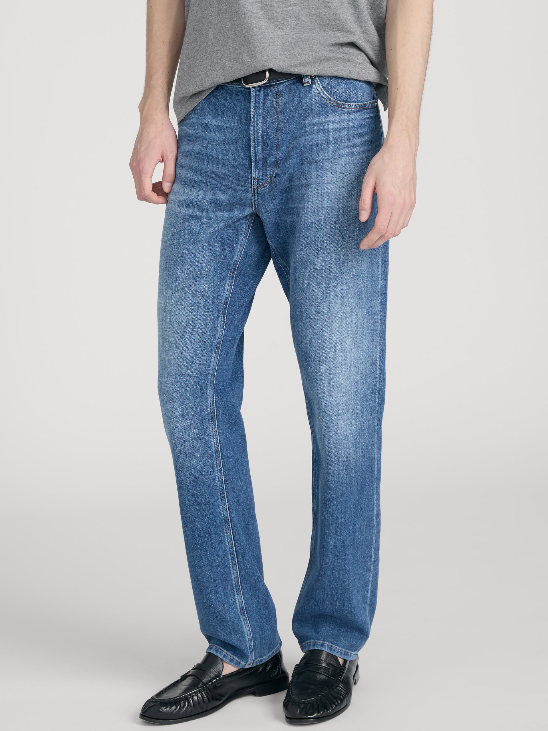 Jeans on model side
