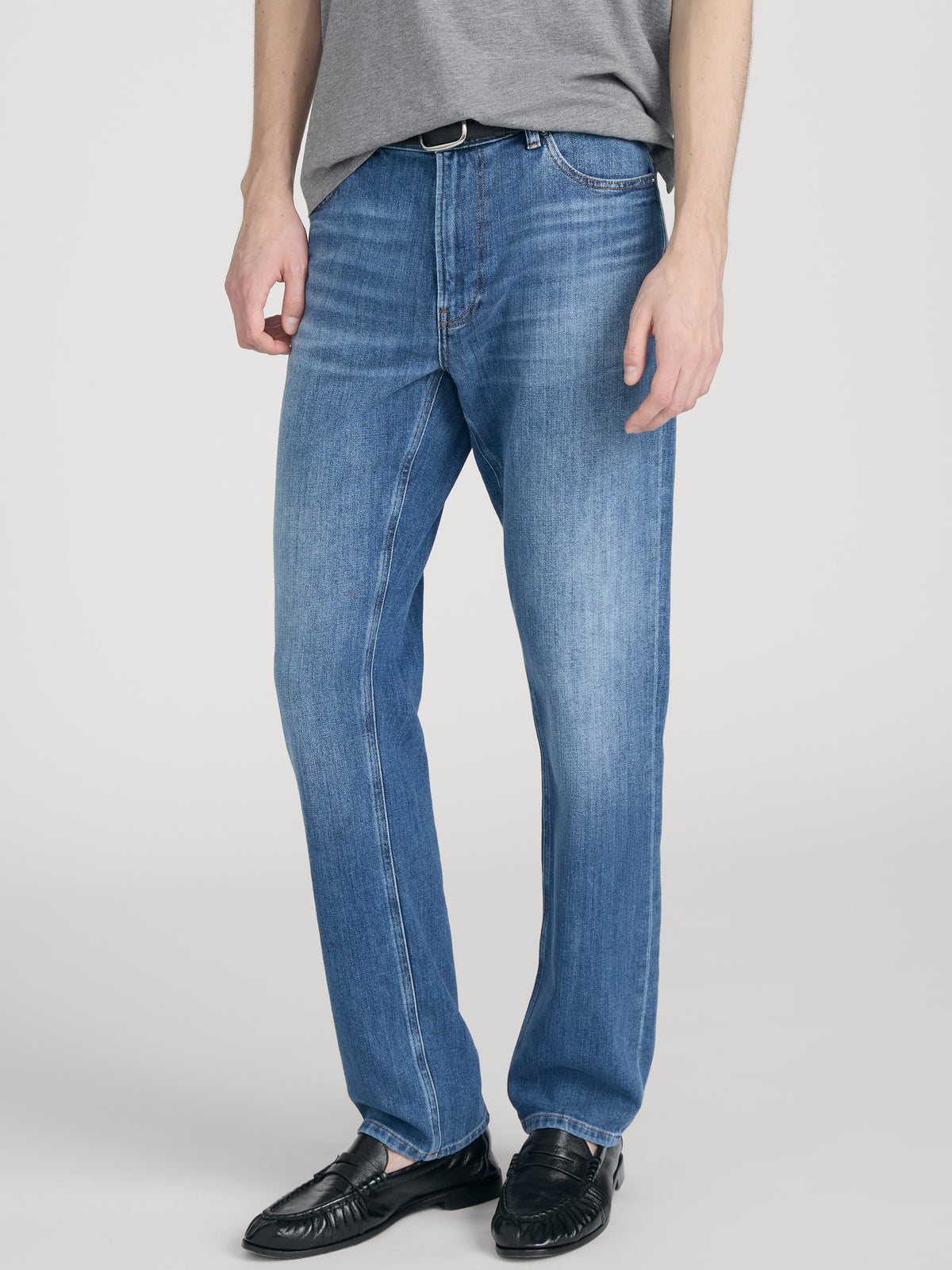 Jeans on model side