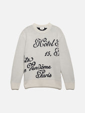 Ritz Men's Crew Sweater -- Off White Multi