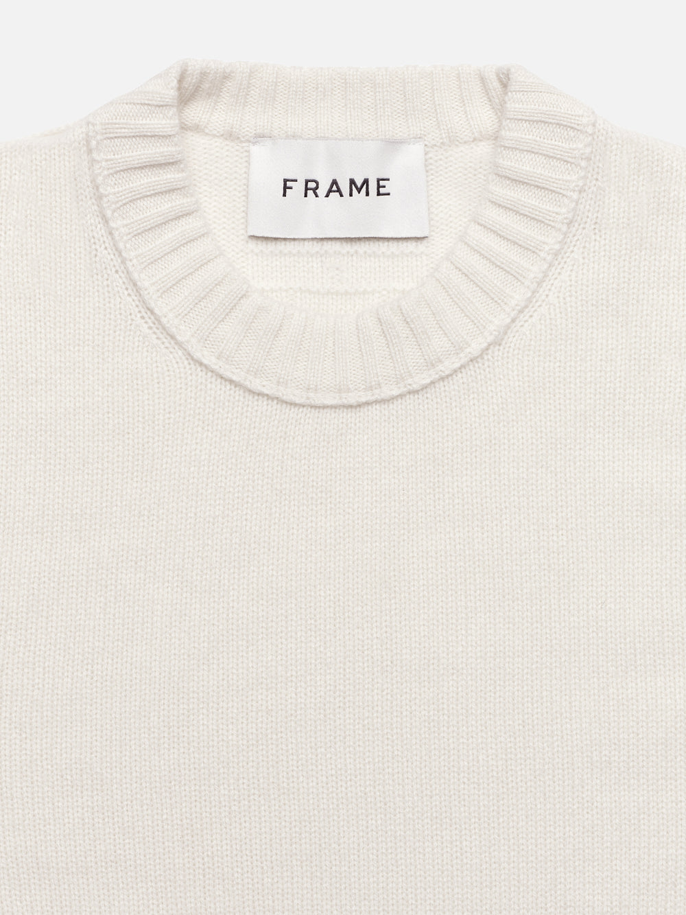 the cashmere crewneck sweater -- cream detail packshot image alt:hover alt:size alt:fit1