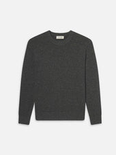 Cashmere Crewneck Sweater -- Dark Grey Melange