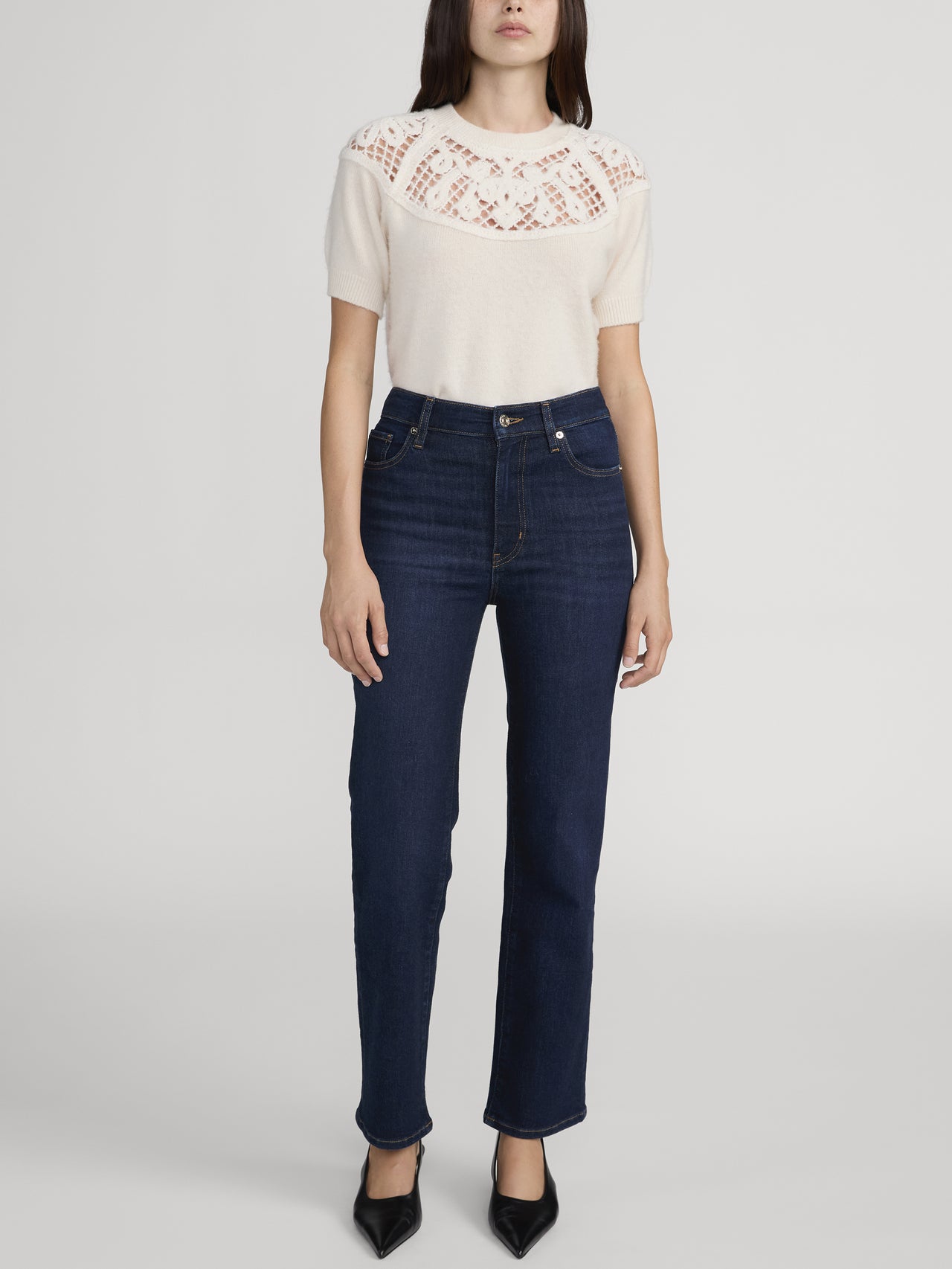 jeans full front view