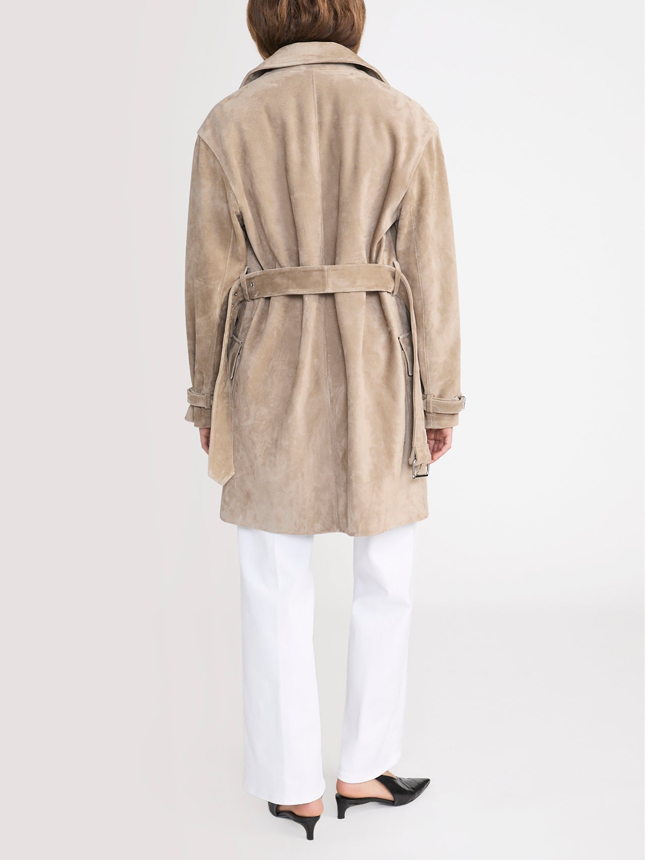 The Suede Trench Jacket -- Light Camel