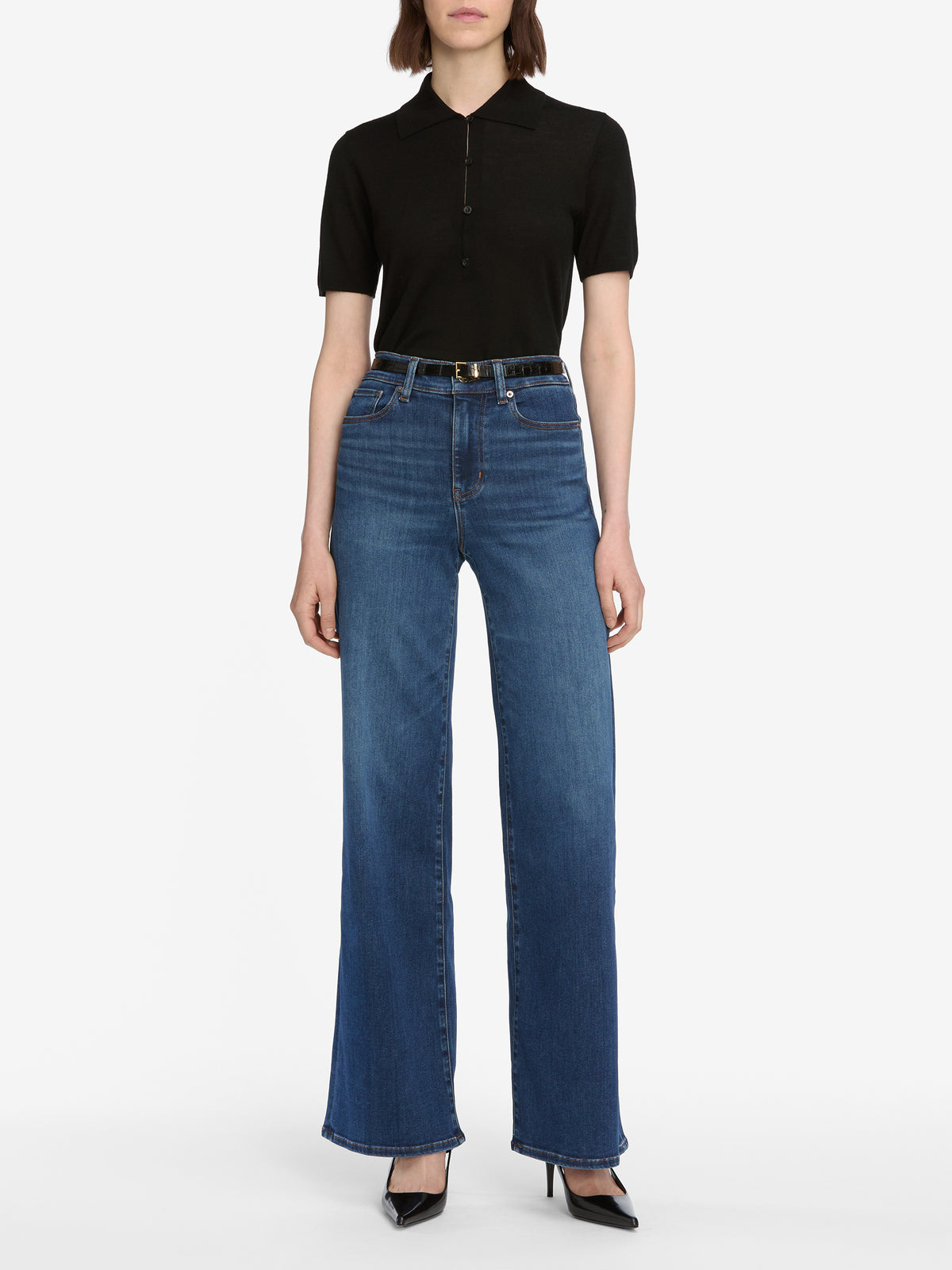 jeans full front view