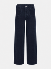 Le Slim Palazzo Modernist Pocket Corduroy -- Navy