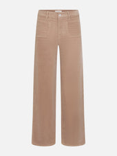 Le Slim Palazzo Modernist Pocket Corduroy -- Soft Taupe