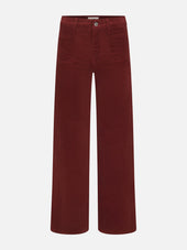 Le Slim Palazzo Modernist Pocket Corduroy -- Wine