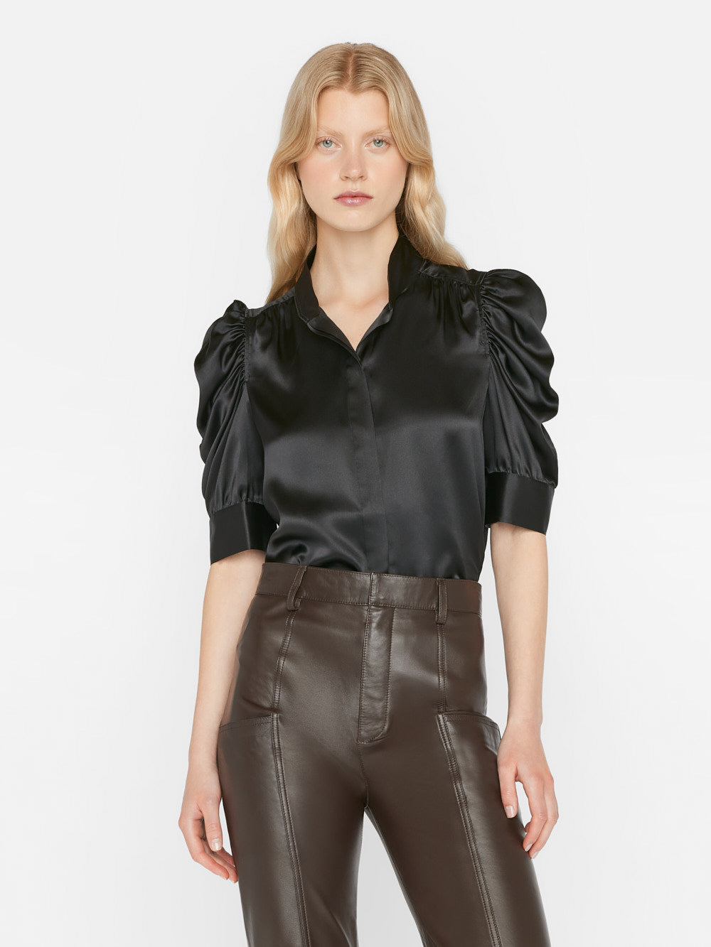 Gillian Top in Glossy Noir FRAME