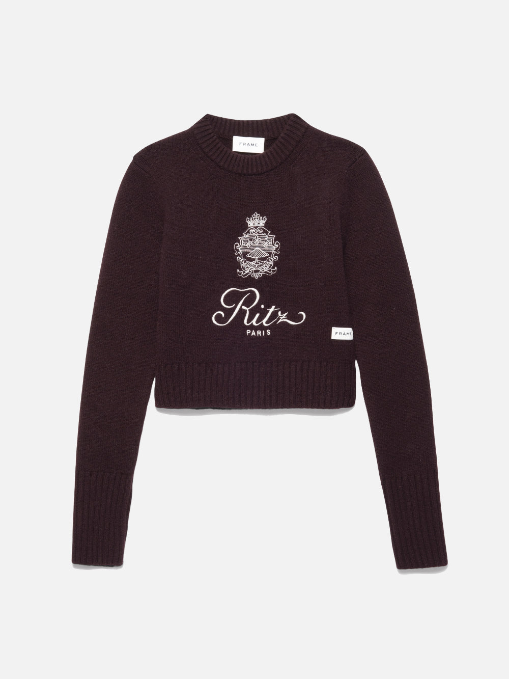 メルトザレディ　frame line knit ensemble Ritz Women's Cashmere Sweater -- Bordeaux
