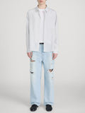 Pyjama Shirt -- White Stripe