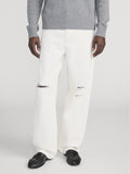 Baggy Jean -- Off White Destructed