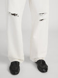 Baggy Jean -- Off White Destructed