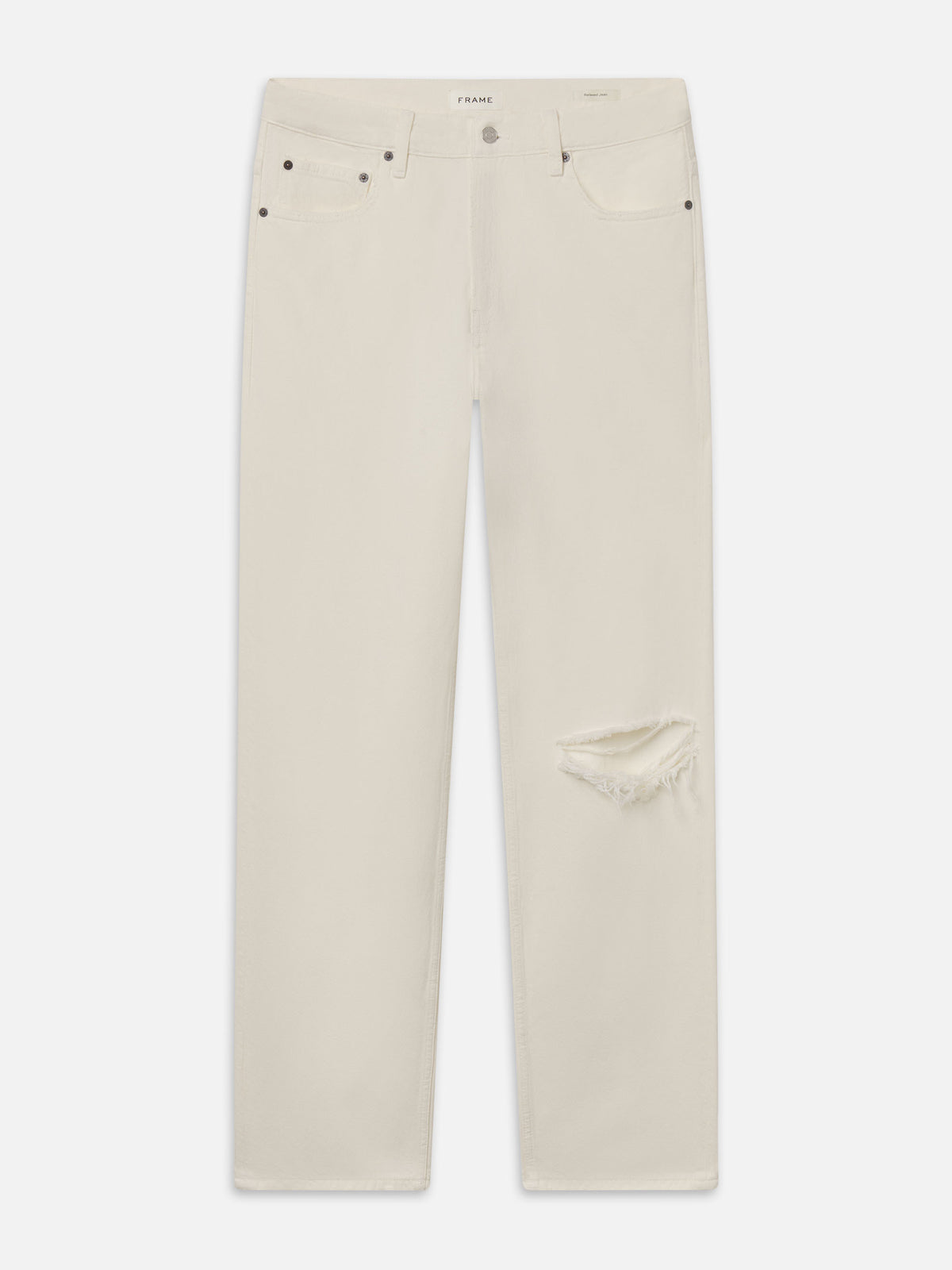 Relaxed Jean -- Off White Rip
