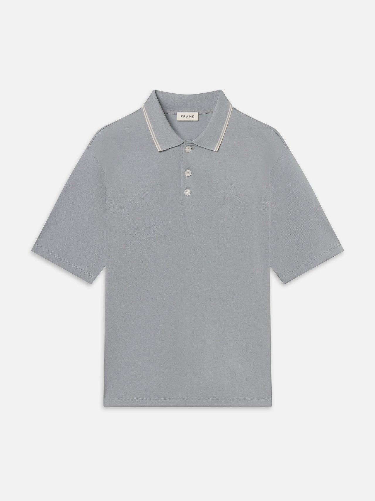 Light Pique Polo -- Blue Grey