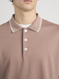Light Pique Polo -- Smoky Mauve