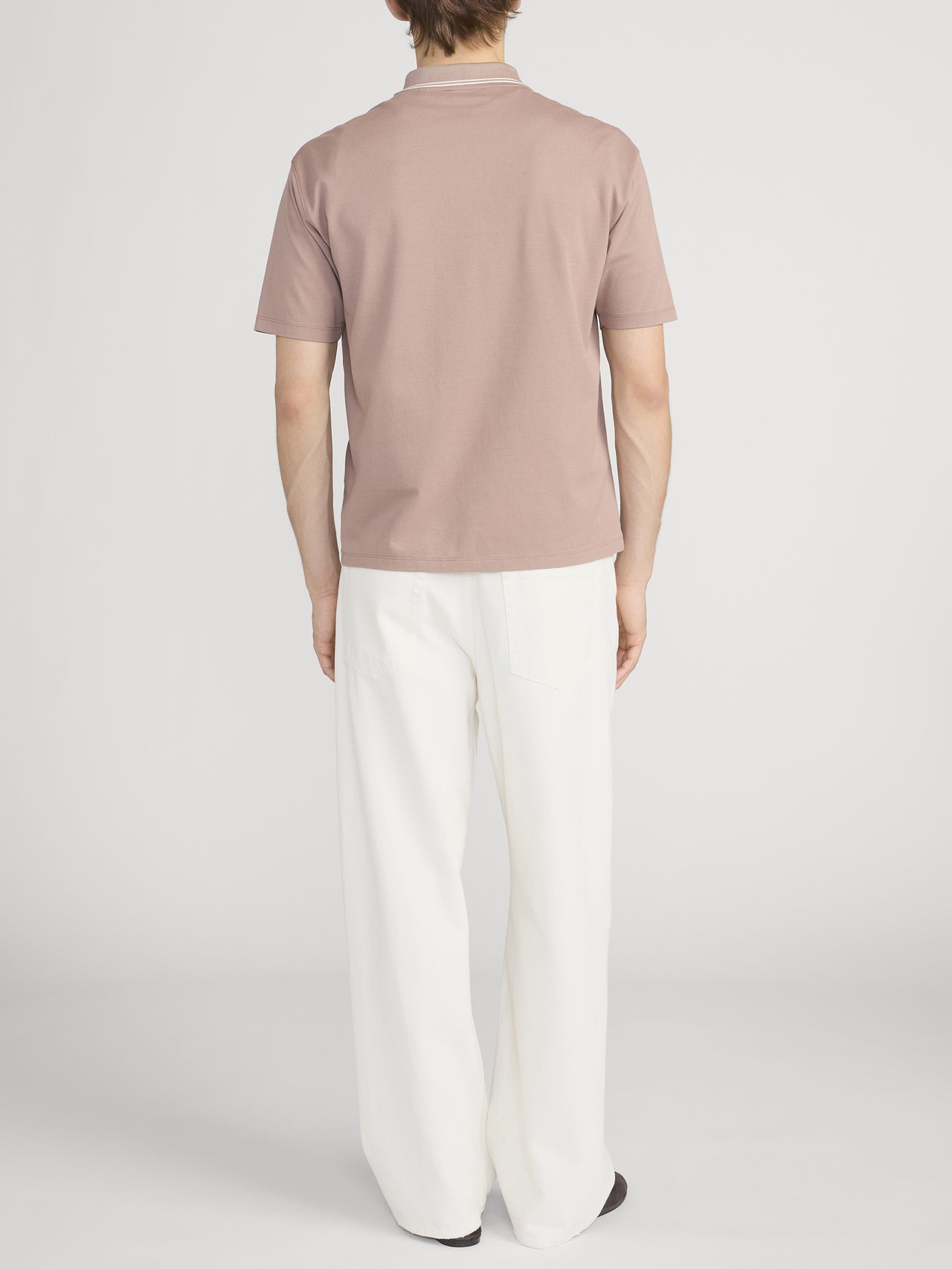 Light Pique Polo -- Smoky Mauve