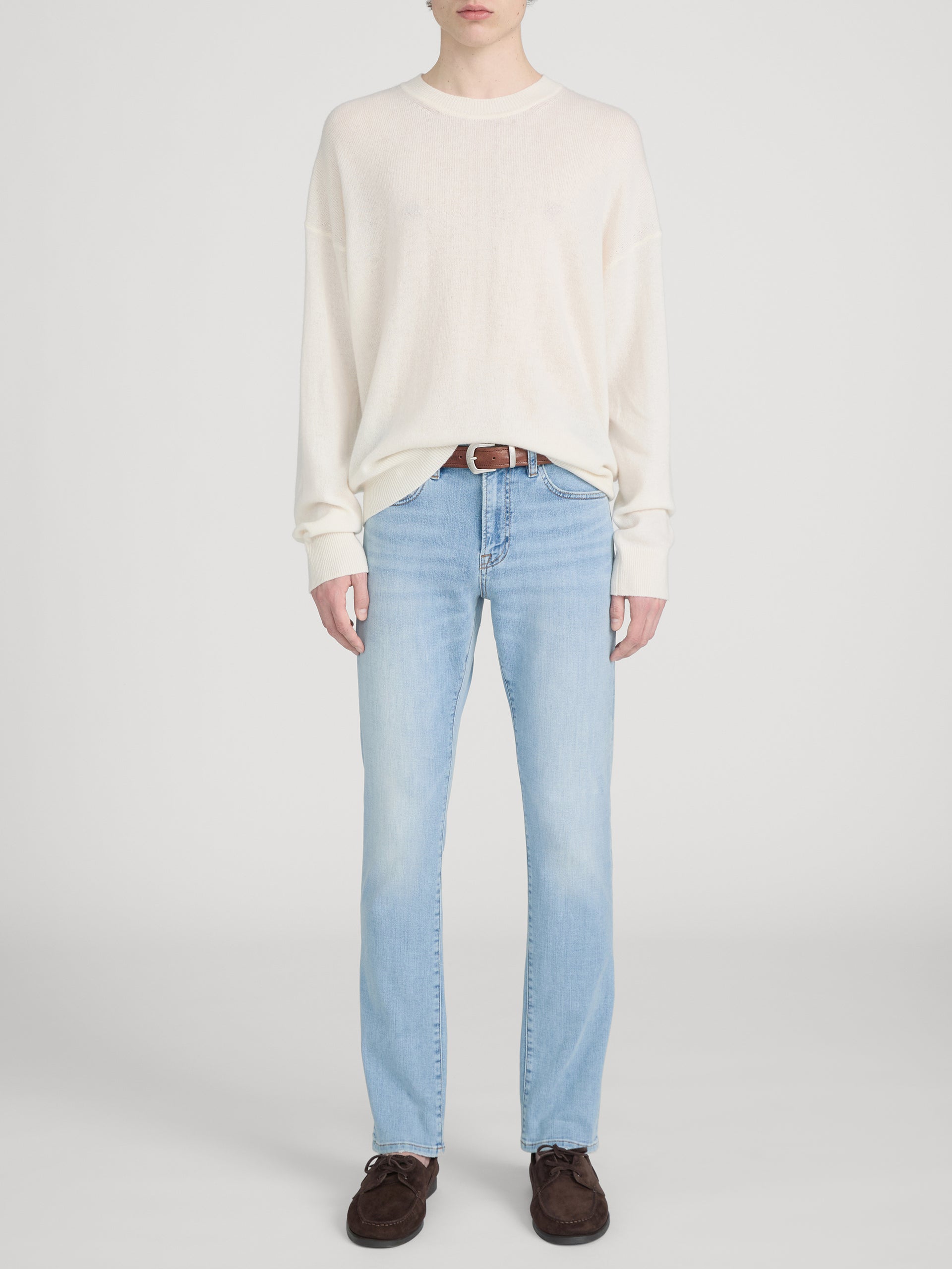 Lightweight Cashmere Blend Sweater -- Off White