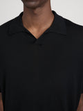 Superfine Polo Sweater -- Black