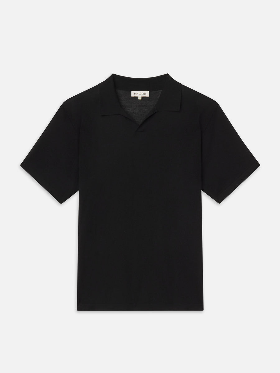 Superfine Polo Sweater -- Black