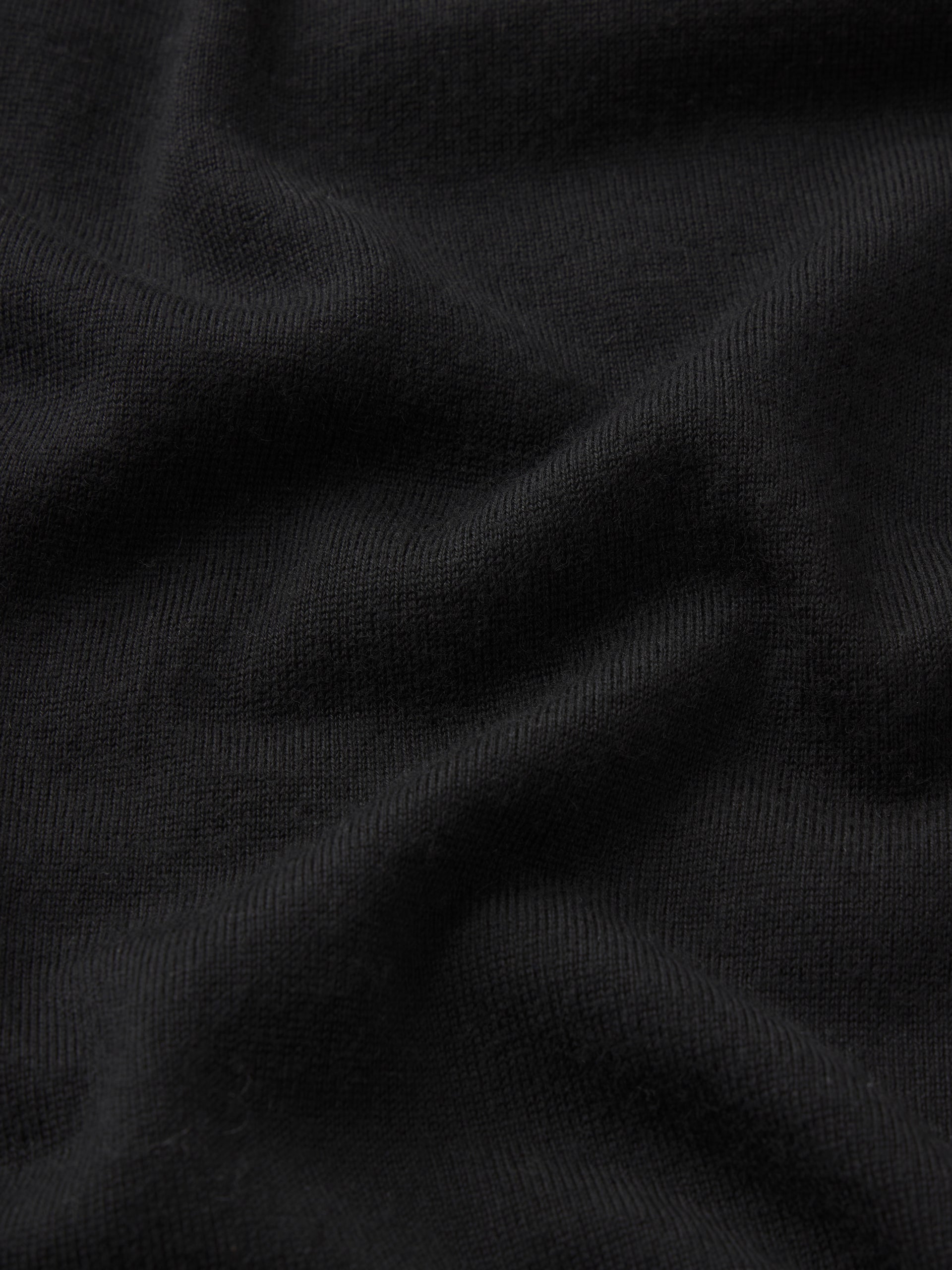 Superfine Polo Sweater -- Black