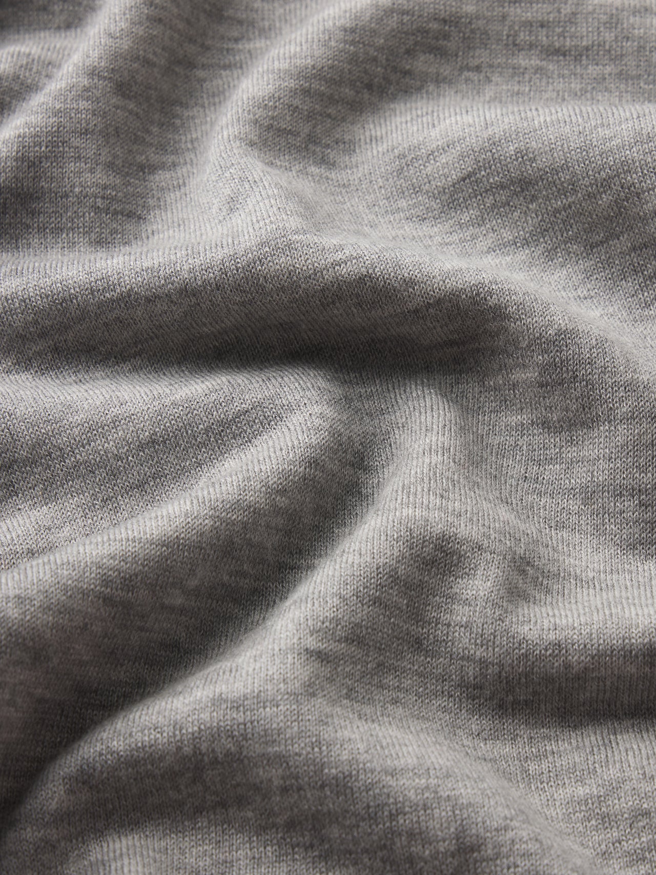Superfine Polo Sweater -- Light Grey Melange